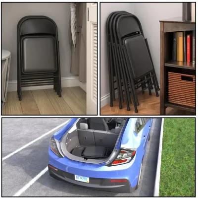 SmartFold Vinyl Folding Chair, 4-Pack