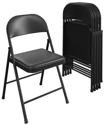 SmartFold Vinyl Folding Chair, 4-Pack