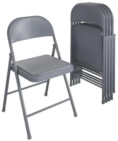 SmartFold Vinyl Folding Chair, 4-Pack