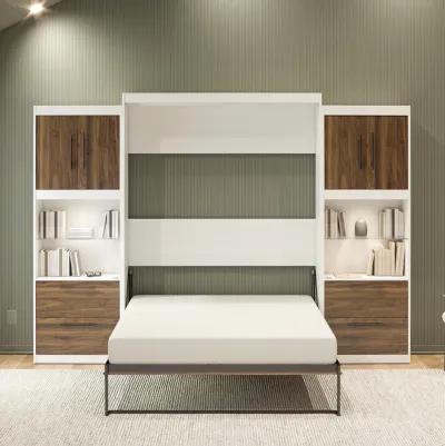 Pinnacle Murphy Bed with 2 Side Cabinets & Touch Sensor LED Lighting