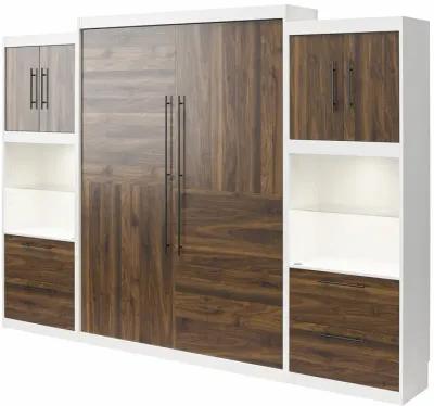 Pinnacle Murphy Bed with 2 Side Cabinets & Touch Sensor LED Lighting