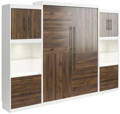 Pinnacle Murphy Bed with 2 Side Cabinets & Touch Sensor LED Lighting