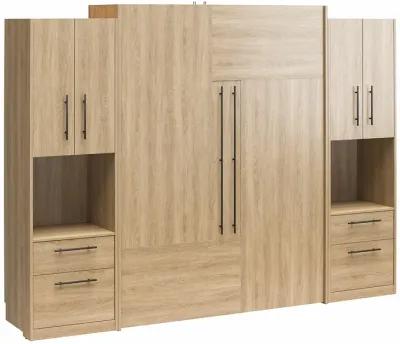 Holly Hills Murphy Bed with 2 Side Wardrobe Storage Cabinets