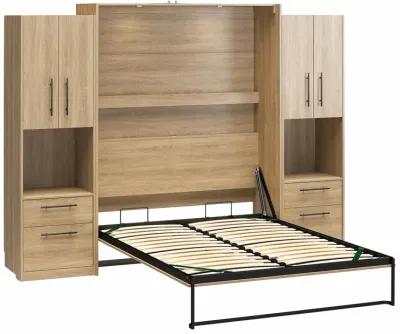 Holly Hills Murphy Bed with 2 Side Wardrobe Storage Cabinets