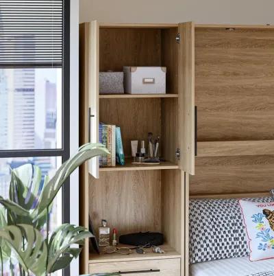 Holly Hills Murphy Bed with 2 Side Wardrobe Storage Cabinets