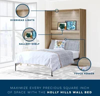 Holly Hills Murphy Bed with 2 Side Wardrobe Storage Cabinets