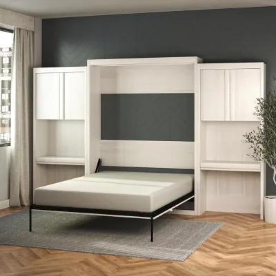 Paramount Murphy Bed with 2 Vanity/Desk Side Cabinets