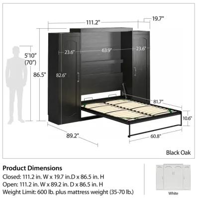 Her Majesty Murphy Bed with 2 Storage Wardrobes