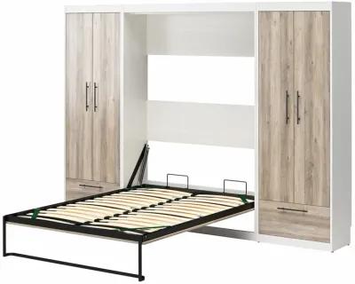 Pinnacle Full Wall Bed Bundle with 2 Wardrobe Side Cabinets