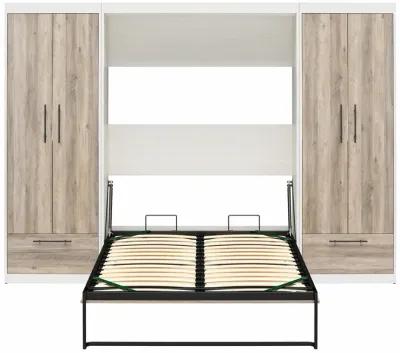 Pinnacle Full Wall Bed Bundle with 2 Wardrobe Side Cabinets