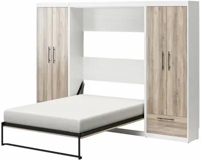 Pinnacle Full Wall Bed Bundle with 2 Wardrobe Side Cabinets