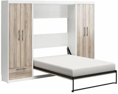 Pinnacle Full Wall Bed Bundle with 2 Wardrobe Side Cabinets