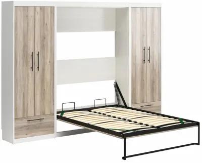 Pinnacle Full Wall Bed Bundle with 2 Wardrobe Side Cabinets