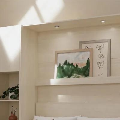 Greenwich Murphy Bed with Gallery Shelf and Touch Sensor LED Lighting