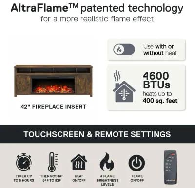 Farmington Electric Fireplace TV Console with Remote for TVs up to 85"