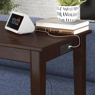 Dallon Sofa Table with 3 Stools and USB Charger