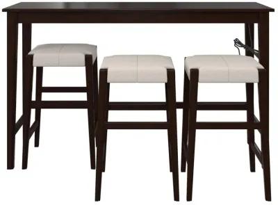 Dallon Sofa Table with 3 Stools and USB Charger