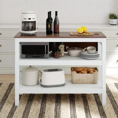 Tallen 60" Flip Kitchen Island Table