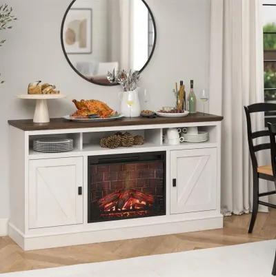 Ashton Lane Electric Fireplace TV Stand with Remote for TVs up to 65''