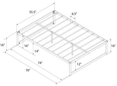 Avey Modern Metal Platform Bed Frame