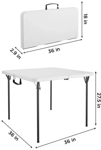 XL 36" Fold-in-Half Indoor/Outdoor Card Table with Handle