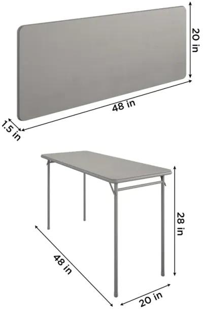 20" x 48" Vinyl Top Folding Table