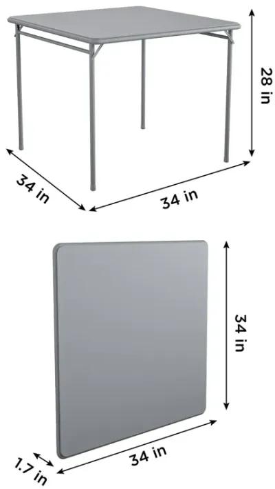 34" Square Vinyl Tabletop Folding Table