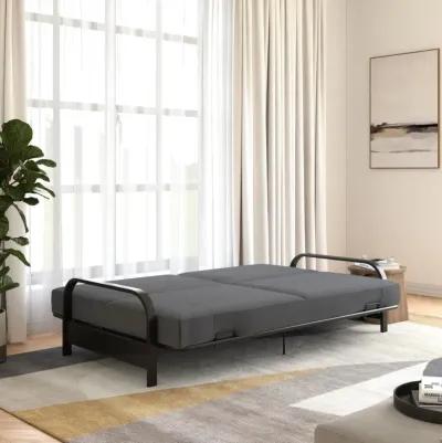 Millie Convertible Metal Frame Futon Sofa with Coil Mattress