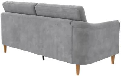 Moon 73.5" Velvet Upholstered Sofa with Curved Back