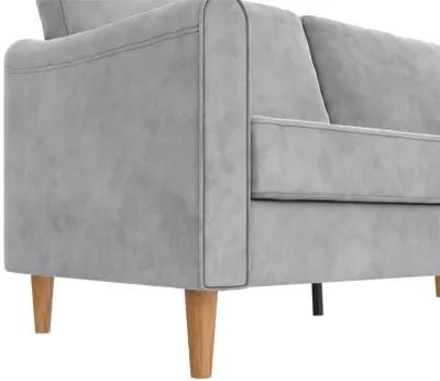 Moon 73.5" Velvet Upholstered Sofa with Curved Back