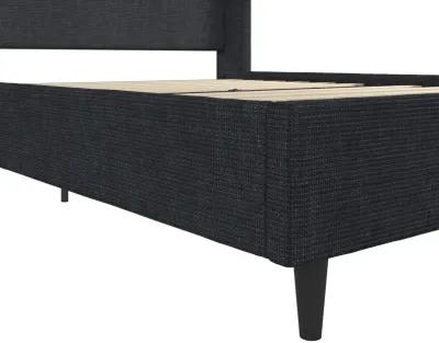 Eveline Upholstered Wingback Bed