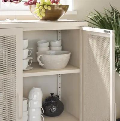 Channing 2 Door Accent Cabinet-Mesh Metal Locker