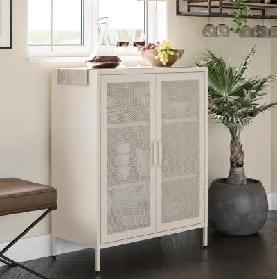 Channing 2 Door Accent Cabinet-Mesh Metal Locker