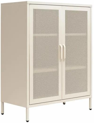 Channing 2 Door Accent Cabinet-Mesh Metal Locker