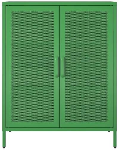 Channing 2 Door Accent Cabinet-Mesh Metal Locker