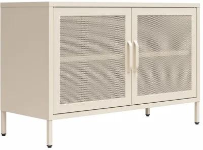 Channing 2 Door Storage Cabinet-Mesh Metal Locker