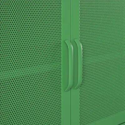 Channing 2 Door Storage Cabinet-Mesh Metal Locker