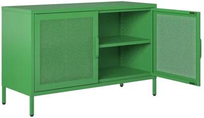 Channing 2 Door Storage Cabinet-Mesh Metal Locker