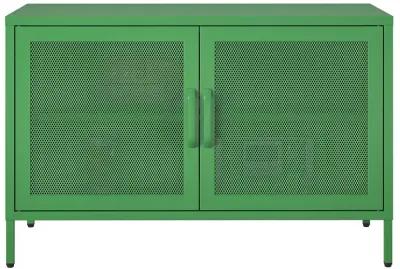 Channing 2 Door Storage Cabinet-Mesh Metal Locker