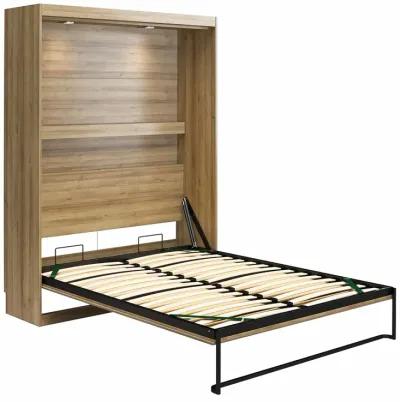 Impressions Queen Murphy Bed Bundle with 8 inch Memory Foam Mattress