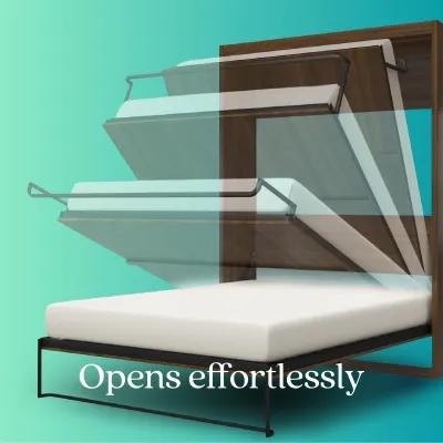 Paramount Queen Murphy Bed with 8" Memory Foam Mattress