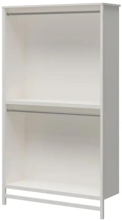 Luxe Extra Wide 2 Shelf Double Clothing Rod Closet Tower