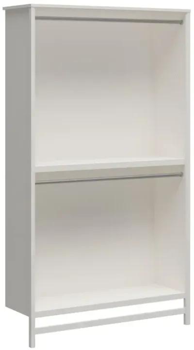 Luxe Extra Wide 2 Shelf Double Clothing Rod Closet Tower