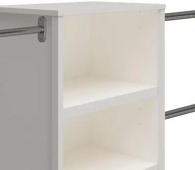 Luxe 6 Shelf Closet Tower with 3 Adjustable Clothing Rods