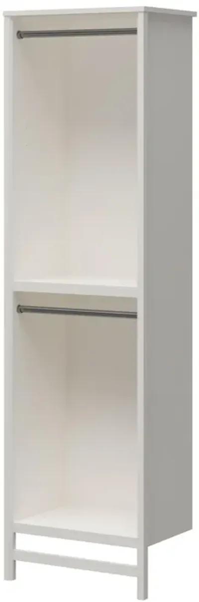 Luxe 2 Shelf Double Clothing Rod Closet Tower