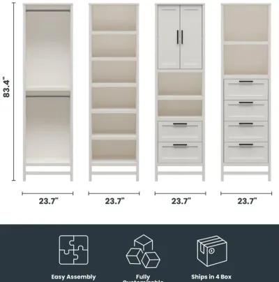 Luxe Wardrobe Closet Organizer 4-Piece Bundle