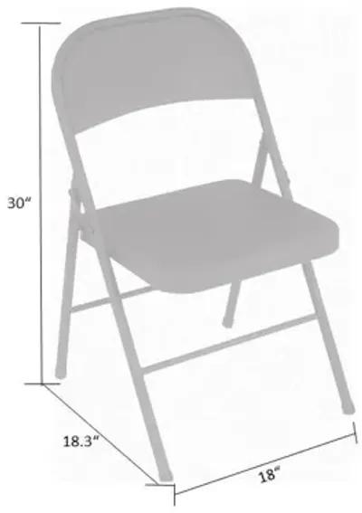 All-Steel Metal Folding Chairs, Set of 4