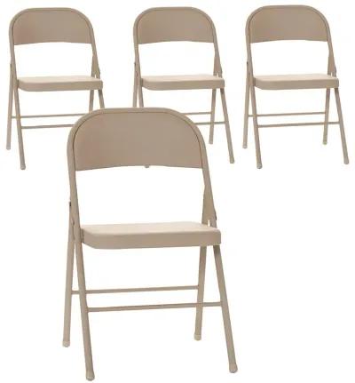 All-Steel Metal Folding Chairs, Set of 4