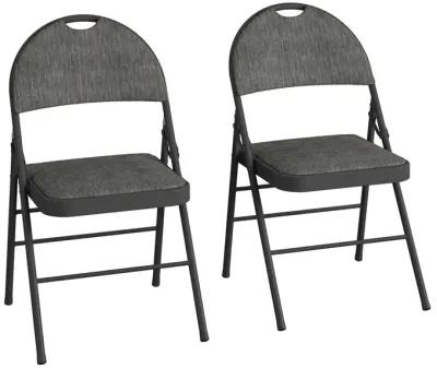 Superior Comfort Commercial Fabric Folding Chair, Set of 2