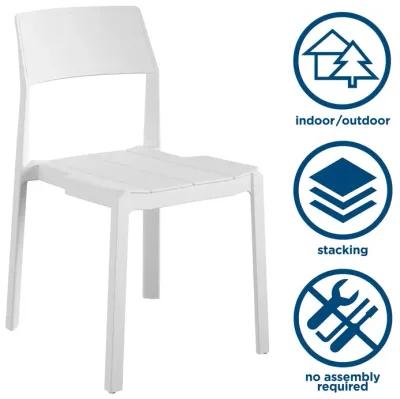 Chandler Indoor/Outdoor Stacking Dining Chairs, Set of 4